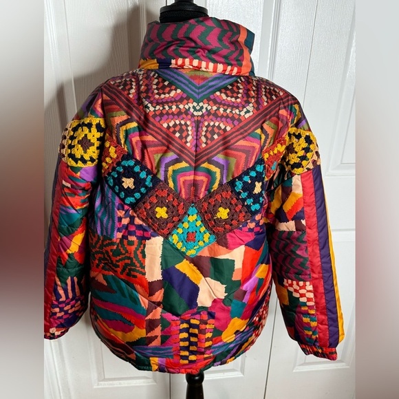 FARM Rio Colorful Patchwork Puffer Jacket - Picture 5 of 6